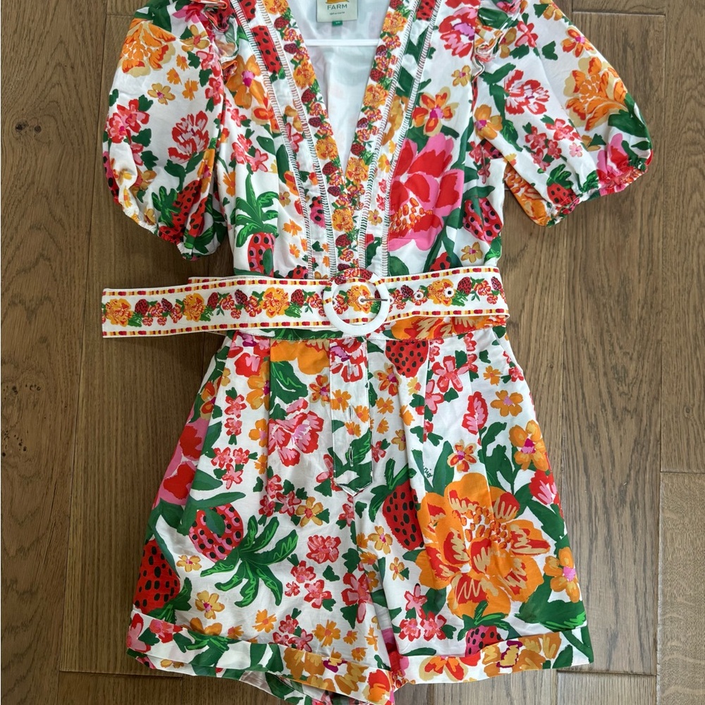 FARM Rio Flowerful Romper. Worn 1 time for 2 hours.